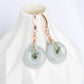 Dapped Hook Earrings with Jade & Green Jasper Vine