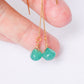 Tumbled Green Onyx U - Ear Threaders