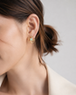 Green Jade Rosette Earrings