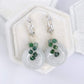 Chain Link Hoop Earrings with Jade & Jade Vine