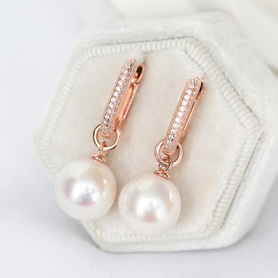Radiant Pearl Convertible Hoops
