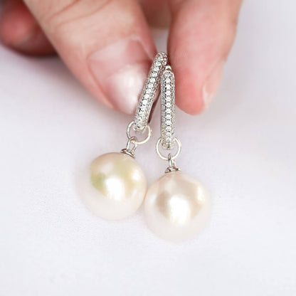 Radiant Pearl Convertible Hoops