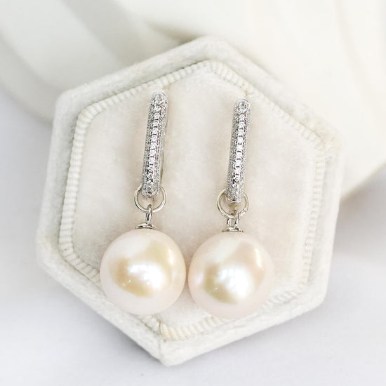 Radiant Pearl Convertible Hoops