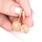 CZ Hoops with Golden Rutile Quartz