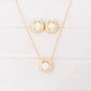 Horseshoe Opal Earrings and Necklace Set