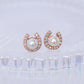 Horseshoe Pearl Earrings