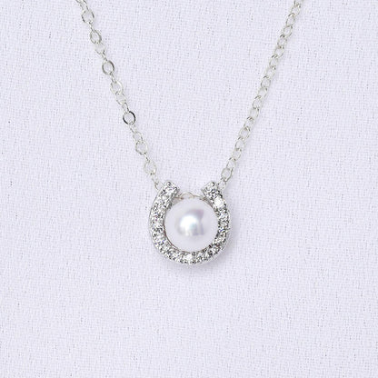 Horseshoe Pearl Necklace