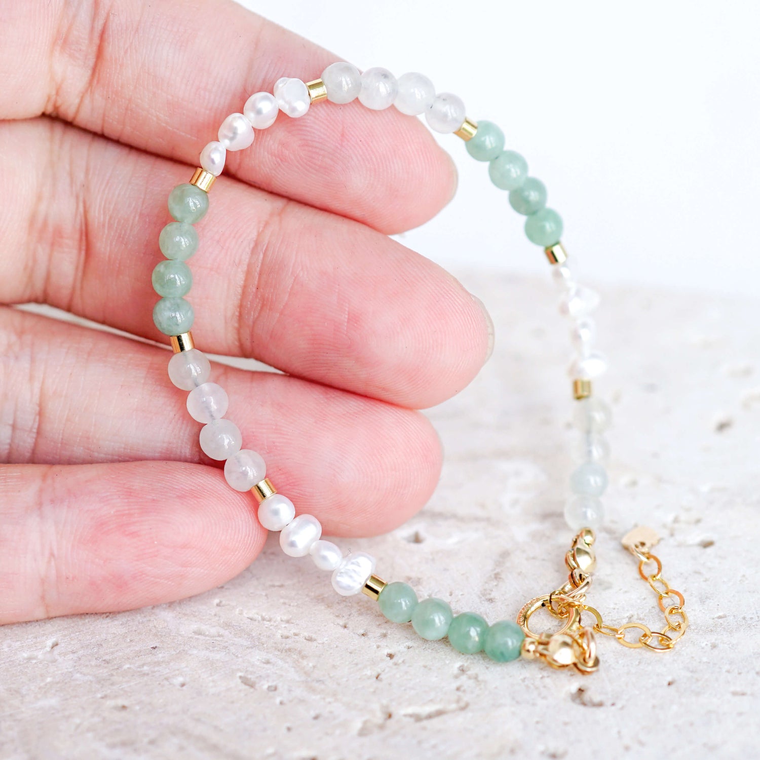 Bracelet en perles de jade de Malaisie 10mm | Bijoux Steel Bracelet en perles de jade de Malaisie 10mm | Bijoux Steel