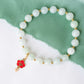Light Jade Bracelet with Detachable Floral Charm JB251