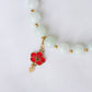 Light Jade Bracelet with Detachable Floral Charm JB251