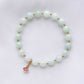Light Jade Bracelet with Detachable Floral Charm JB251