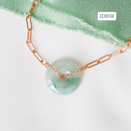 Jade Donut Chain Bracelet