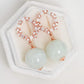 Constellation Ear Studs with Mint Green Jade Beads