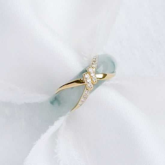 Love Knot Jade Ring - JJ12Y (US6, Cannot be resized)