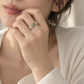 Floral XOX Jade Ring - JJ8Y (Cannot be resized)