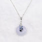 Vivid Lavender Jade with Sapphire Vine Necklace JN253