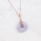 Vivid Lavender Jade with Pink Amethyst Vine Necklace JN256