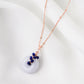 Vivid Lavender Jade with Lapis Lazuli Vine Necklace JN259