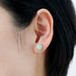 Apple Green Jade Starburst Ear Studs