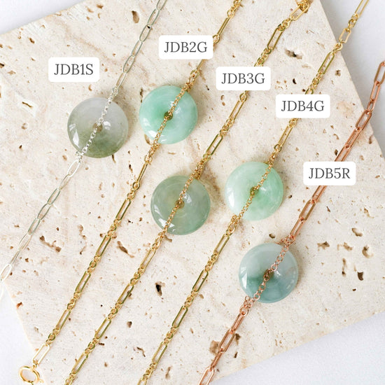 Jade Donut Chain Bracelet