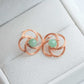 Green Jade Rosette Earrings