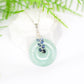 Green Jade with Blue Sapphire Vine Necklace