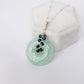 Green Jade with Blue Tunduru Sapphire Vine Necklace