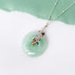 Green Jade with Colourful Tunduru Sapphire Vine Necklace