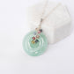 Green Jade with Colourful Tunduru Sapphire Vine Necklace