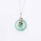 Green Jade with Colourful Tunduru Sapphire Vine Necklace