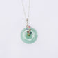 Green Jade with Colourful Tunduru Sapphire Vine Necklace