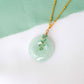 Green Jade with Emerald Vine Necklace