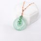Green Jade with Emerald Vine Necklace