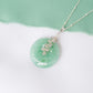 Green Jade with Gray Moonstone Vine Necklace