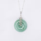 Green Jade with Gray Moonstone Vine Necklace