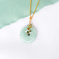 Green Jade with Green Tunduru Sapphire Vine Necklace