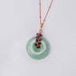 Green Jade with Purple Tunduru Sapphire Vine Necklace