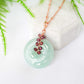 Green Jade with Purple Tunduru Sapphire Vine Necklace