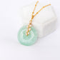 Green Jade with Peach Pearl Vine Necklace