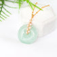 Green Jade with Peach Pearl Vine Necklace