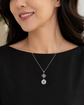 Jade with Small Peranakan Tile Necklace - Gold