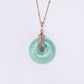 Green Jade with Pink Amethyst Vine Necklace