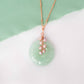 Green Jade with Blush Pearl Vine Necklace