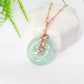 Green Jade with Blush Pearl Vine Necklace