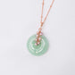 Green Jade with Blush Pearl Vine Necklace