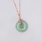 Green Jade with Blush Pearl Vine Necklace