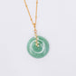 Green Jade with Opal Vine Necklace