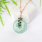 Green Jade with Square Emerald Vine Necklace