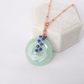Green Jade with Square Kyanite Vine Necklace