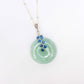 Green Jade with Square Kyanite Vine Necklace